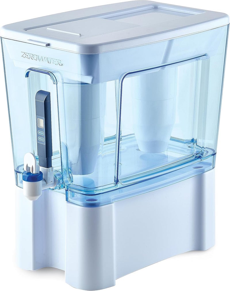 ZeroWater 52-Cup Ready-Read 5-Stage Water Filter Pitcher Dispenser with 5-Stage 0 TDS Zero Water Filter – IAPMO Certified to Reduce Metals, Chlorine, Lead, Chromium, and Forever Chemicals PFOA/PFOS - Image 1